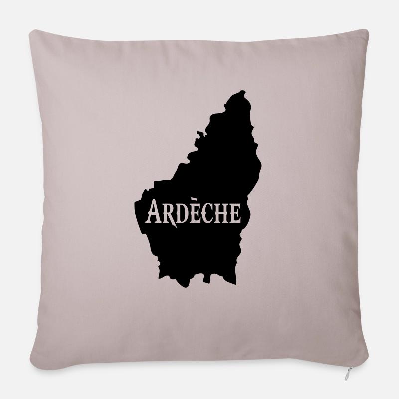 Ardèche ardeche Ardèchois - Housse de coussin décorative 45 x 45 cm - taupe clair