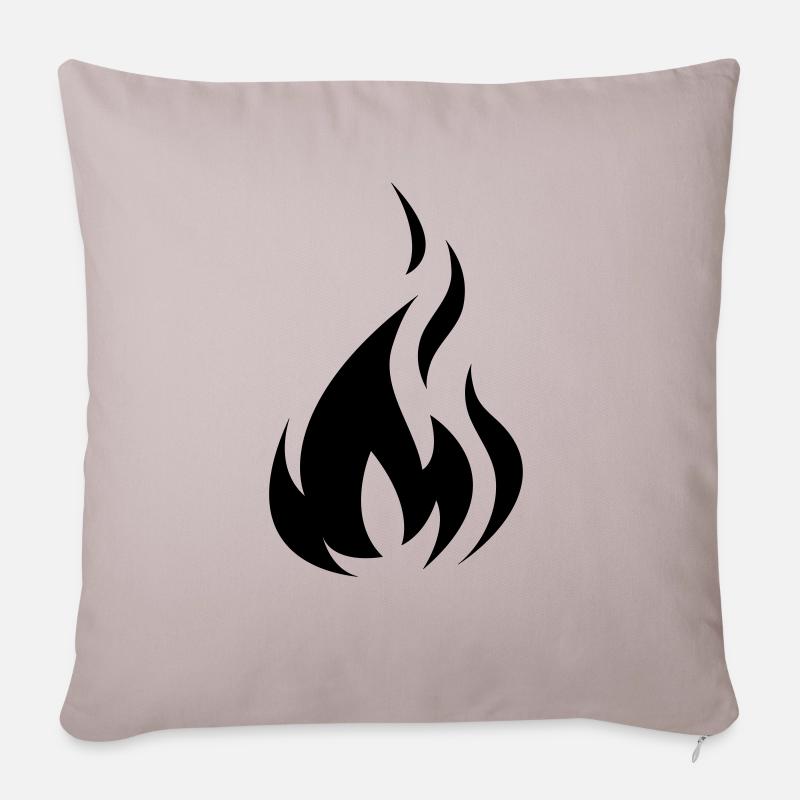 Flame Black - Housse de coussin décorative 45 x 45 cm - taupe clair