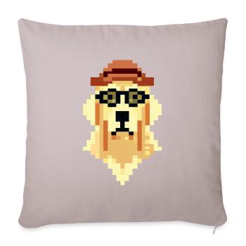 Pixel Golden Retriever Dog Lover Puppy - Sofa pillowcase 17,3'' x 17,3'' (45 x 45 cm) - light taupe - Front