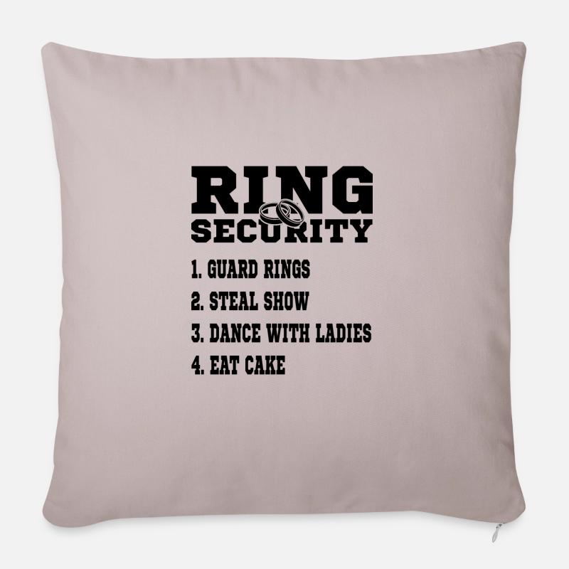 Ring Security Aufgaben Liste Hochzeitsgeschenke - Sofakissenbezug 45 x 45 cm - helles Taupe