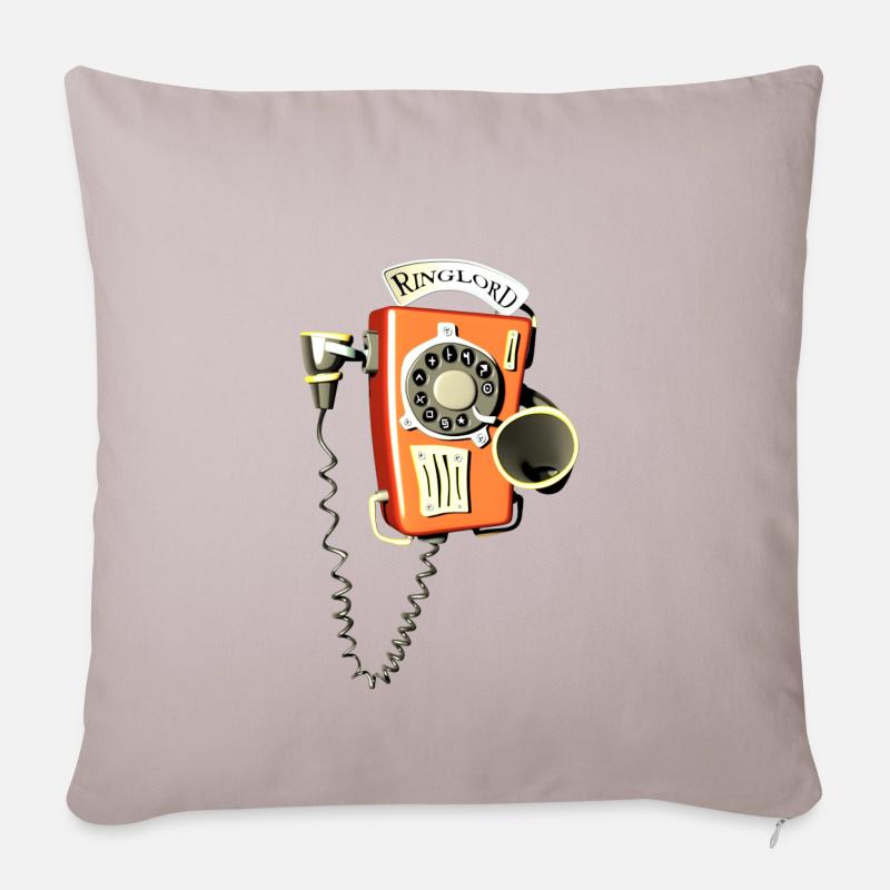 Ringlord Telefon Wandtelefon - Sofakissenbezug 45 x 45 cm - helles Taupe
