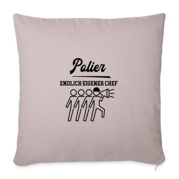 Polier Chef Selbstständig Machen Bauleiter Firma - Sofakissenbezug 45 x 45 cm - helles Taupe - Vorne