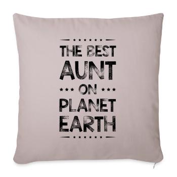 Meilleure tante disant - Housse de coussin décorative 45 x 45 cm - taupe clair - Devant