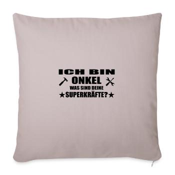 Onkel - Sofakissenbezug 45 x 45 cm - helles Taupe - Vorne