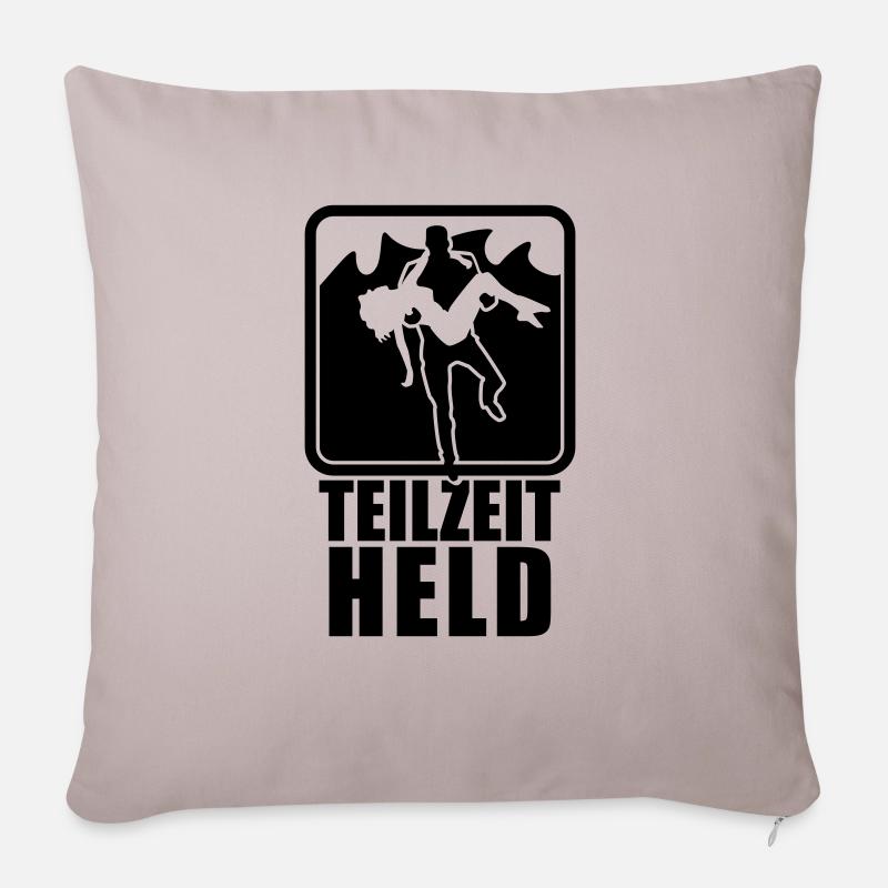 Teilzeit-Held - Sofakissenbezug 45 x 45 cm - helles Taupe