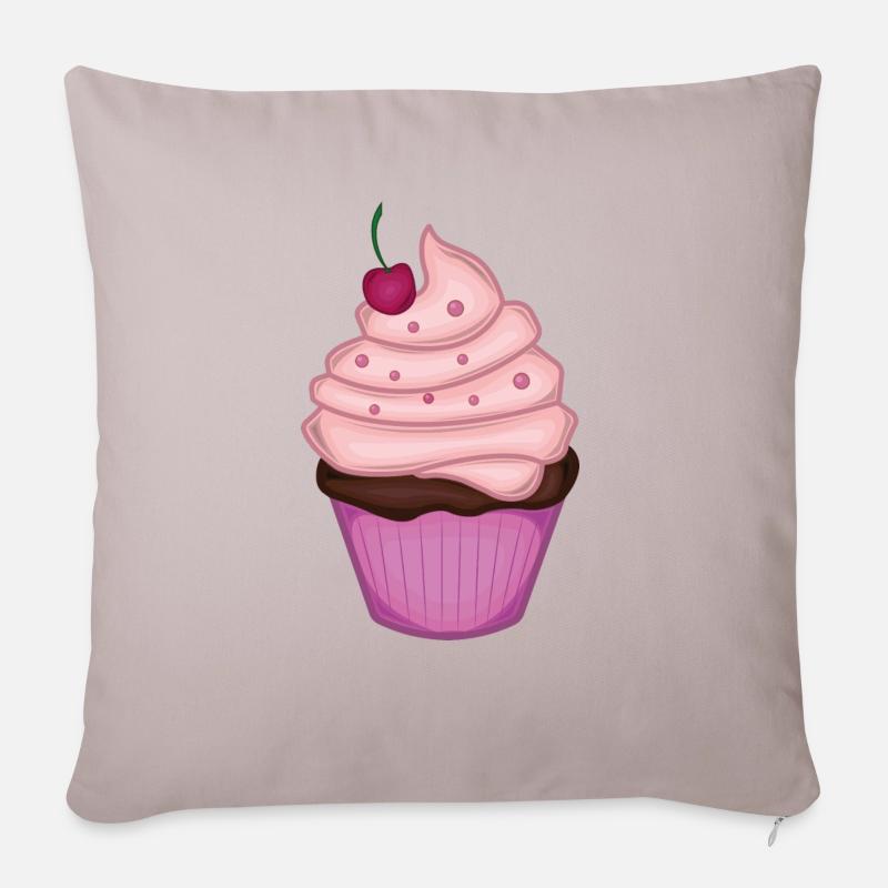 Cupcake - Sofakissenbezug 45 x 45 cm - helles Taupe
