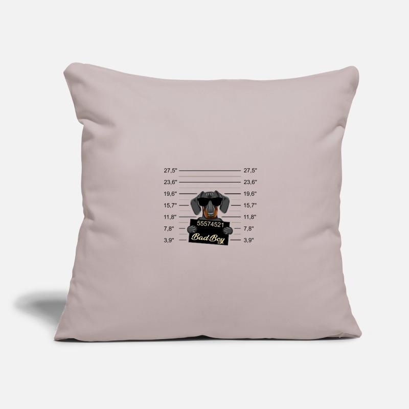 Bad Boy Dackel oder junger Dobermann - Böser Hund Sofakissenbezug 45 x 45 cm