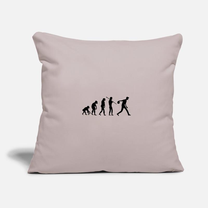 bowling évolution Housse de coussin décorative 45 x 45 cm