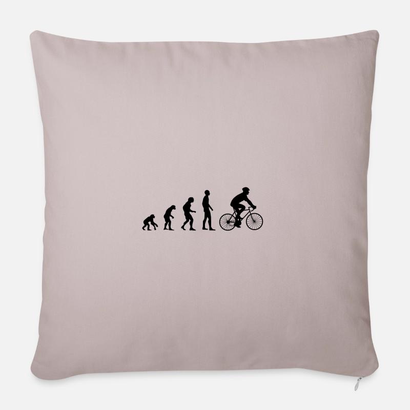 Evolution Radfahrer - Sofakissenbezug 45 x 45 cm - helles Taupe