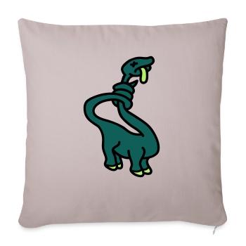 stranglesaurus_dino_3c - Sofa pillowcase 17,3'' x 17,3'' (45 x 45 cm) - light taupe - Front