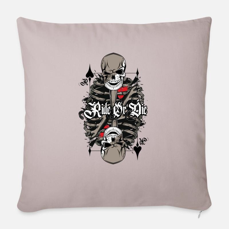 Ride Card - Housse de coussin décorative 45 x 45 cm - taupe clair