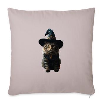 Witch Cat Halloween - Sofa pillowcase 17,3'' x 17,3'' (45 x 45 cm) - light taupe - Front