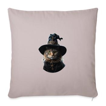 Witch Cat Halloween - Sofa pillowcase 17,3'' x 17,3'' (45 x 45 cm) - light taupe - Front