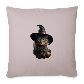 Witch Cat Halloween - Sofa pillowcase 17,3'' x 17,3'' (45 x 45 cm) - light taupe - Front