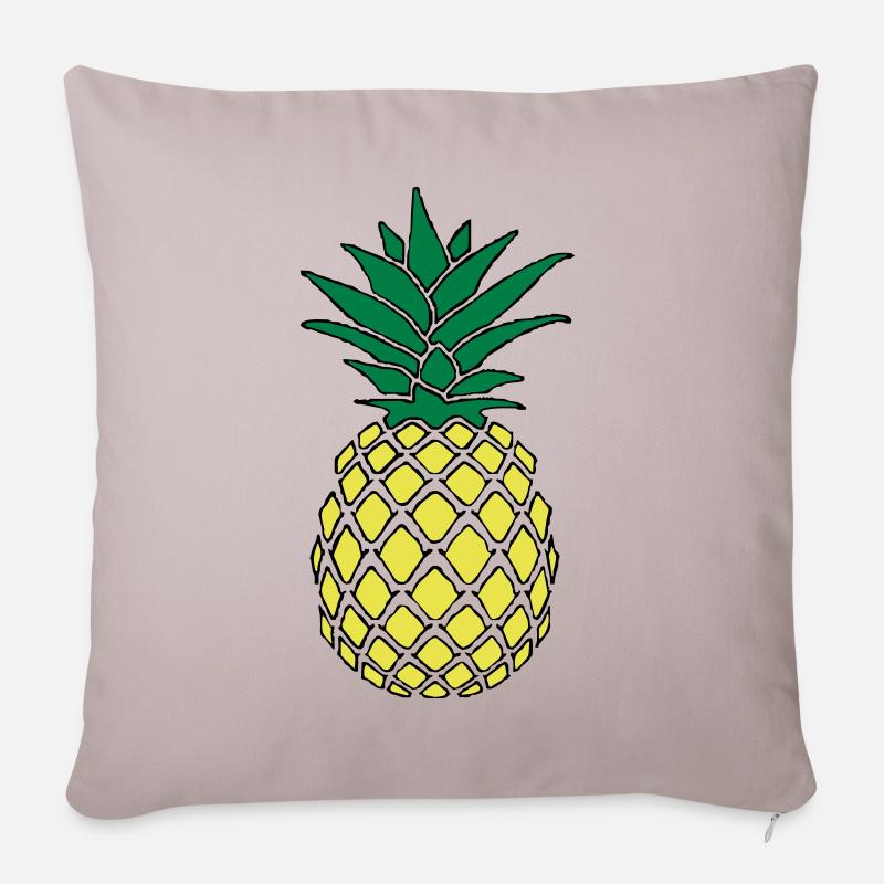 flippige Ananas - Sofakissenbezug 45 x 45 cm - helles Taupe