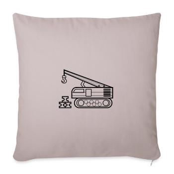 Grue à colorier cadeau de conducteur de grue - Housse de coussin décorative 45 x 45 cm - taupe clair - Devant