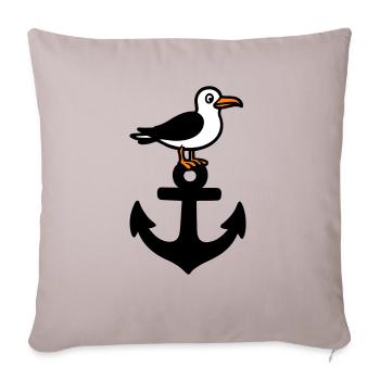 Anker Möwe Hafen - Sofa pillowcase 17,3'' x 17,3'' (45 x 45 cm) - light taupe - Front