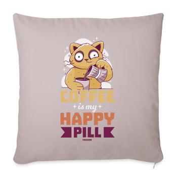Café Espresso Capuccino Office Fun Cadeau - Housse de coussin décorative 45 x 45 cm - taupe clair - Devant