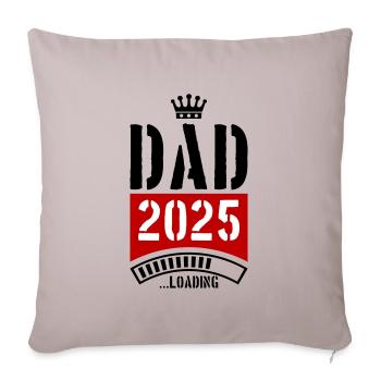 Papa 2025 Chargement Papa - Housse de coussin décorative 45 x 45 cm - taupe clair - Devant