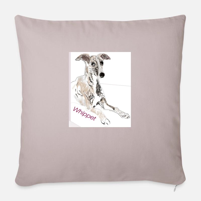 Whippet - Sofakissenbezug 45 x 45 cm - helles Taupe
