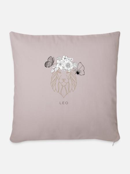 LEO - Sofakissenbezug 45 x 45 cm - helles Taupe