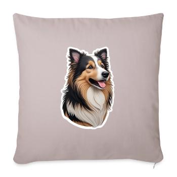 Australian Shepherd - Sofa pillowcase 17,3'' x 17,3'' (45 x 45 cm) - light taupe - Front