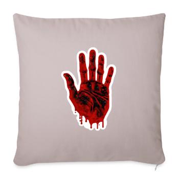 Halloween Bloody Handprint - Sofa pillowcase 17,3'' x 17,3'' (45 x 45 cm) - light taupe - Front