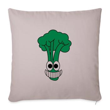 Happy broccoli - Sofa pillowcase 17,3'' x 17,3'' (45 x 45 cm) - light taupe - Front
