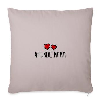 Maman de chiens - Housse de coussin décorative 45 x 45 cm - taupe clair - Devant