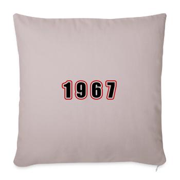 1967 Jahr Geburtstag - Sofakissenbezug 45 x 45 cm - helles Taupe - Vorne