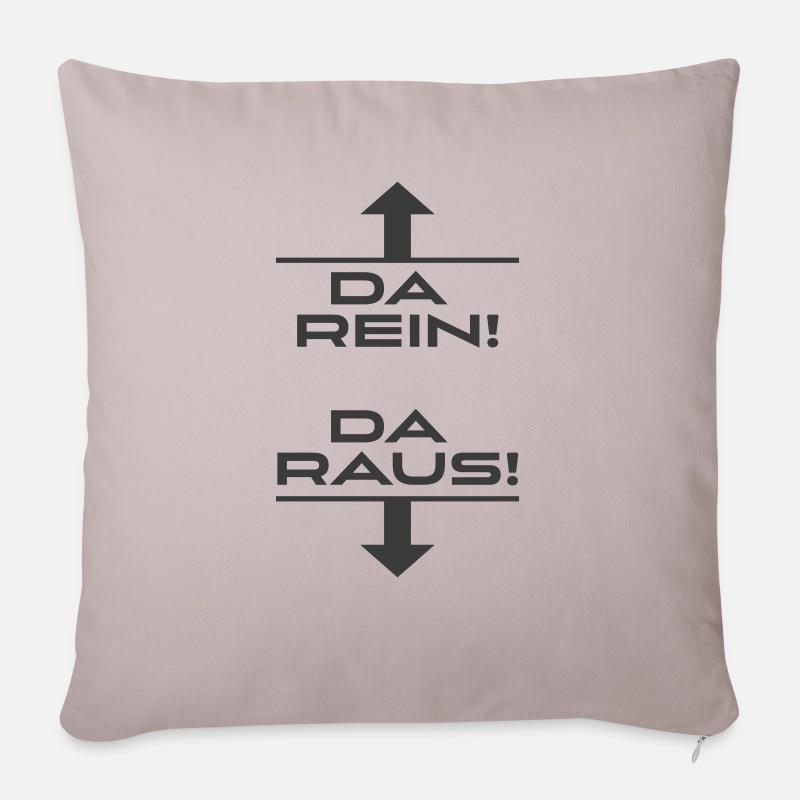 Oben rein unten raus - Sofakissenbezug 45 x 45 cm - helles Taupe