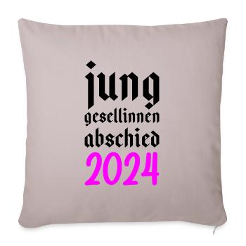 Junggesellinnenabschied 2024 Junggesellin - Sofakissenbezug 45 x 45 cm - helles Taupe - Vorne