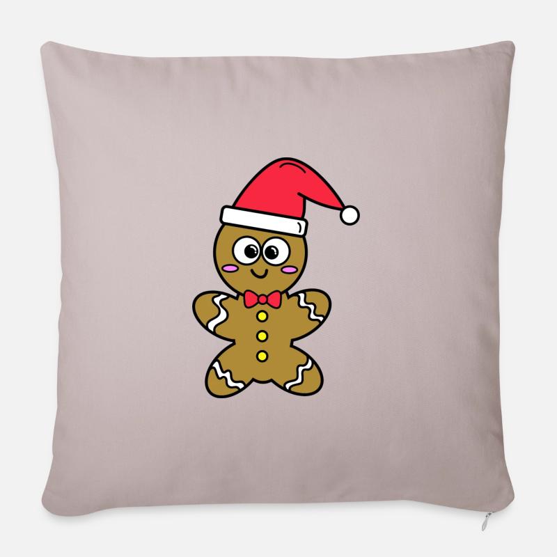 Gingerbread man - Sofa pillowcase 17,3'' x 17,3'' (45 x 45 cm) - light taupe