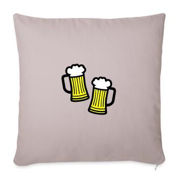 Beer Beer Mug Symbol Drinking Beer Glass - Sofa pillowcase 17,3'' x 17,3'' (45 x 45 cm) - light taupe - Front