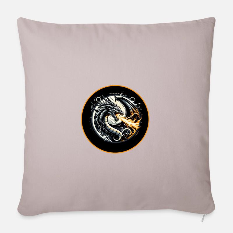 dragon-2 - Sofakissenbezug 45 x 45 cm - helles Taupe