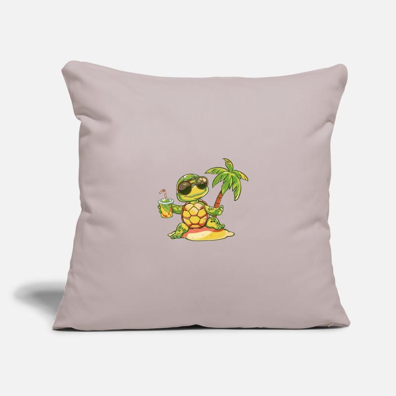 Turtle Summer Beach Comic Sofa pillowcase 17,3'' x 17,3'' (45 x 45 cm)