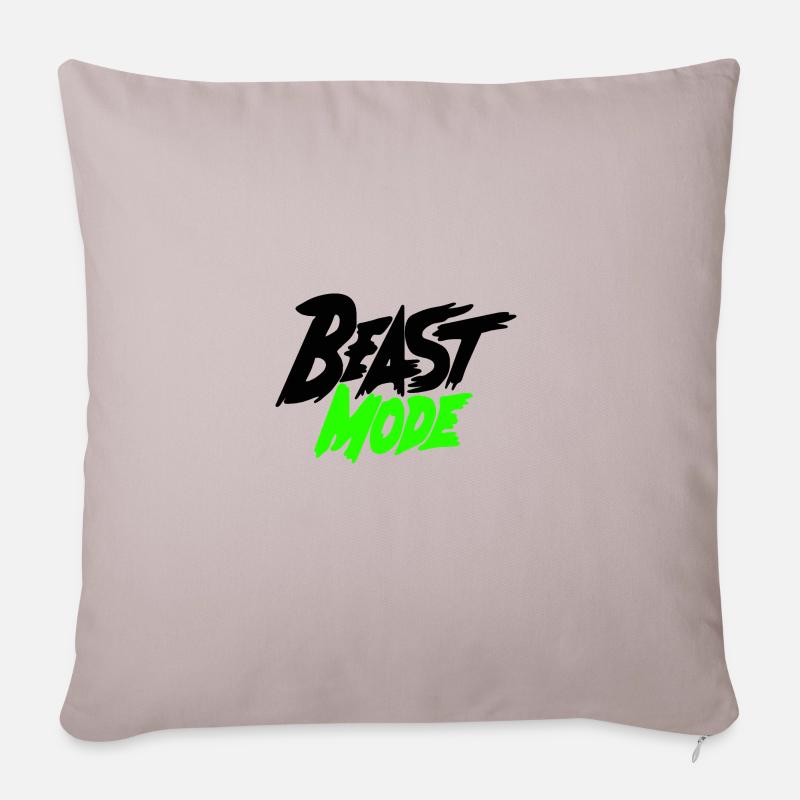 Beast Mode Training - Sofakissenbezug 45 x 45 cm - helles Taupe