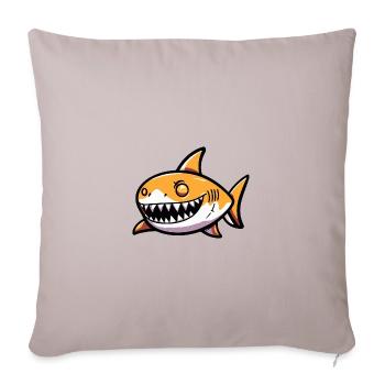 Requin Halloween Animal - Housse de coussin décorative 45 x 45 cm - taupe clair - Devant