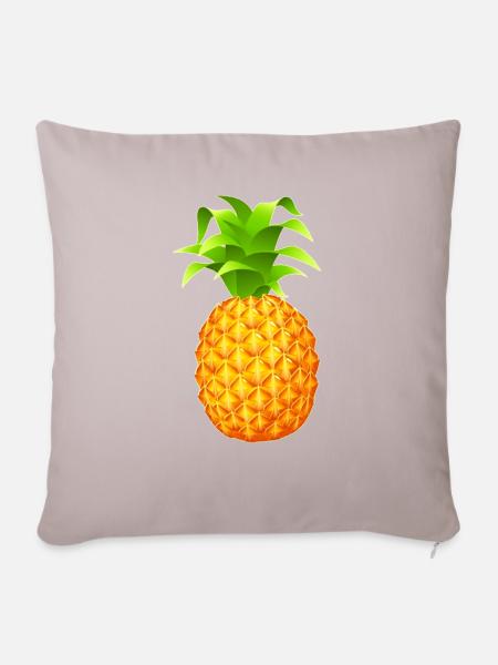 Ananas - Sofakissenbezug 45 x 45 cm - helles Taupe