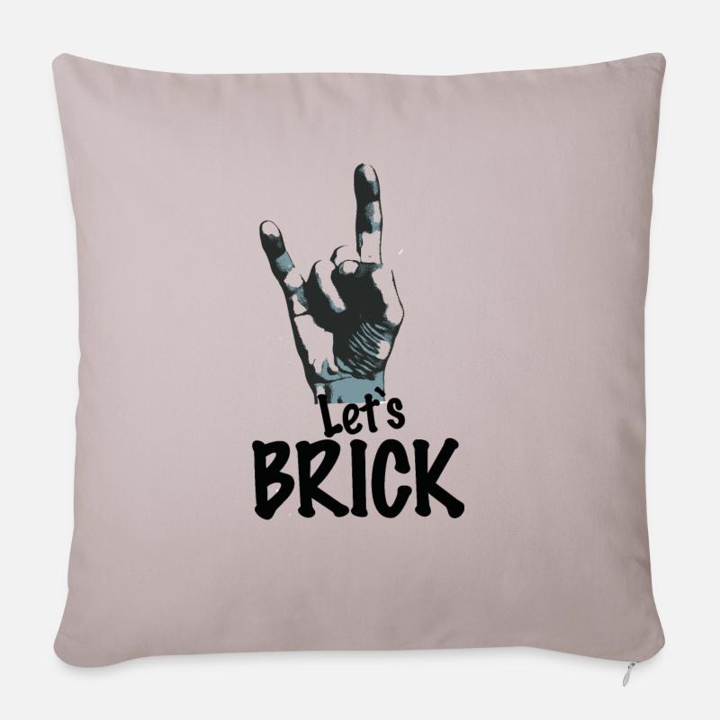 Rock - Sofakissenbezug 45 x 45 cm - helles Taupe