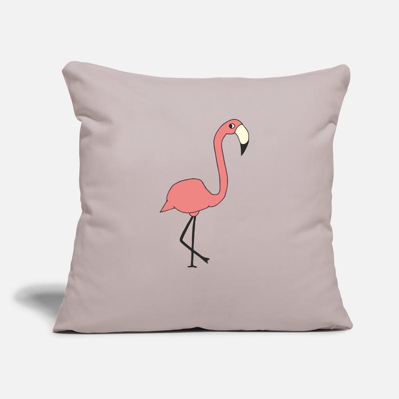 Flamant Housse de coussin décorative 45 x 45 cm