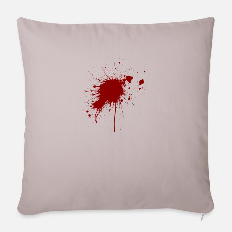 Spatter de sang d'une blessure par balle - Housse de coussin décorative 45 x 45 cm - taupe clair