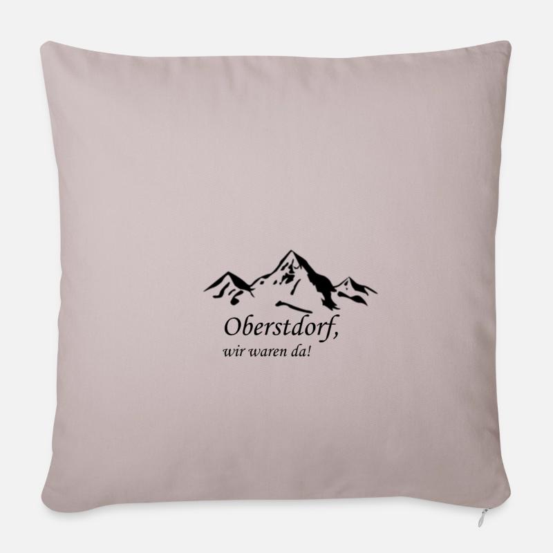 Oberstdorf, wir waren da! - Sofakissenbezug 45 x 45 cm - helles Taupe