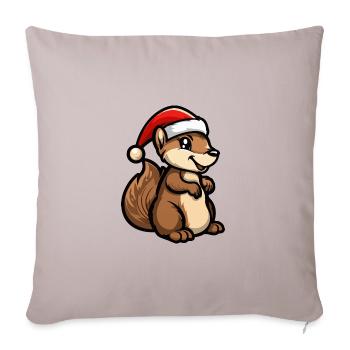 Squirrel Christmas - Sofa pillowcase 17,3'' x 17,3'' (45 x 45 cm) - light taupe - Front