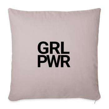 girl power (color changeable) - Sofa pillowcase 17,3'' x 17,3'' (45 x 45 cm) - light taupe - Front