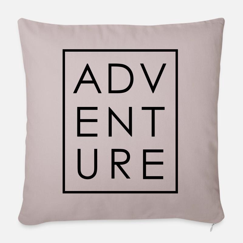 ADVENTURE - Sofakissenbezug 45 x 45 cm - helles Taupe