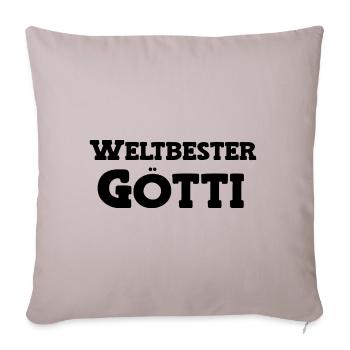 Weltbester Götti best Götti bescht Götti Schweiz - Sofakissenbezug 45 x 45 cm - helles Taupe - Vorne