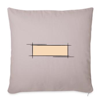 Decorative frame. Banner / Name Badge Template. - Sofa pillowcase 17,3'' x 17,3'' (45 x 45 cm) - light taupe - Front
