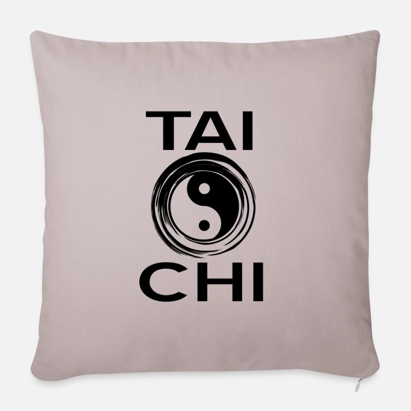 Tai Chi - Sofakissenbezug 45 x 45 cm - helles Taupe