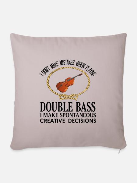 Kontrabass - Sofakissenbezug 45 x 45 cm - helles Taupe